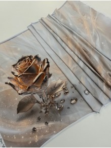 Кулирка купон Роза из золота и хрусталя, с/л, 75*180 см