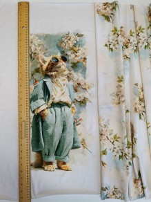 Кулирка купон Котик в очках, с/л, 75*180 см