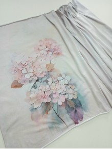 Кулирка купон Гортензии дыхание нежности, с/л, 75*180 см
