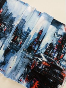 Кулирка купон Машина город, с/л, 75*180 см