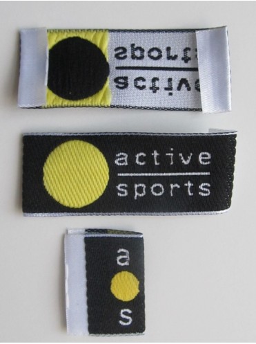 Нашивка № 2 Active sports черный/желтый 4х2 см