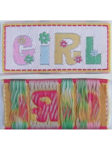Нашивка № 5 Girl 5х2.5 см