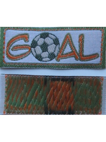 Нашивка № 5 Goal зеленый 5х2 см