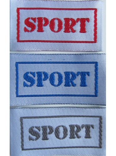 Нашивка № 2 Sport  белый, светло-коричневый 4.8х2.5 см