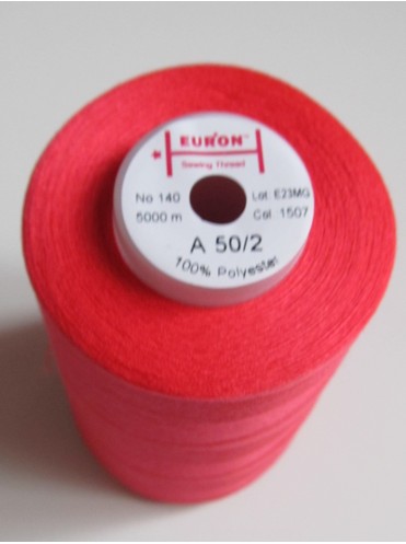 Нитки Euron универсальные А 50/2 №140 5000м (1507 яркий коралл)