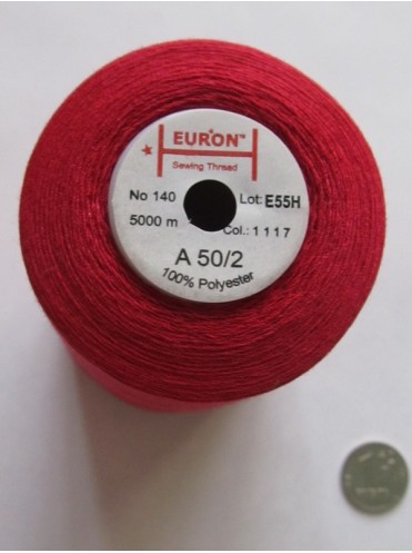 Нитки Euron универсальные А 50/2 №140 5000м (1117 красный )