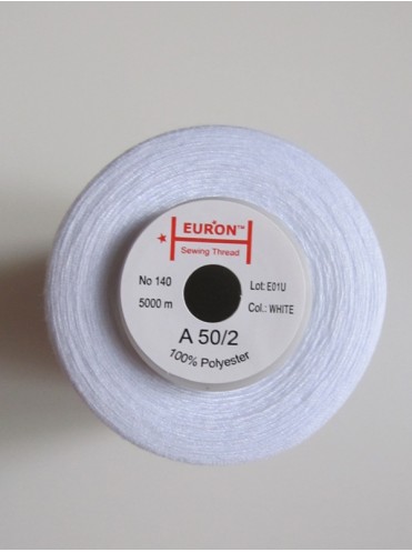 Нитки Euron универсальные А 50/2 №140 5000м (1301/1121 белый)