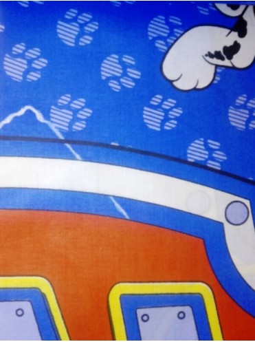БРАК - Поплин Щенячий патруль (непрокрашенные участки посередине полотна, повтор каждые 50 см)
